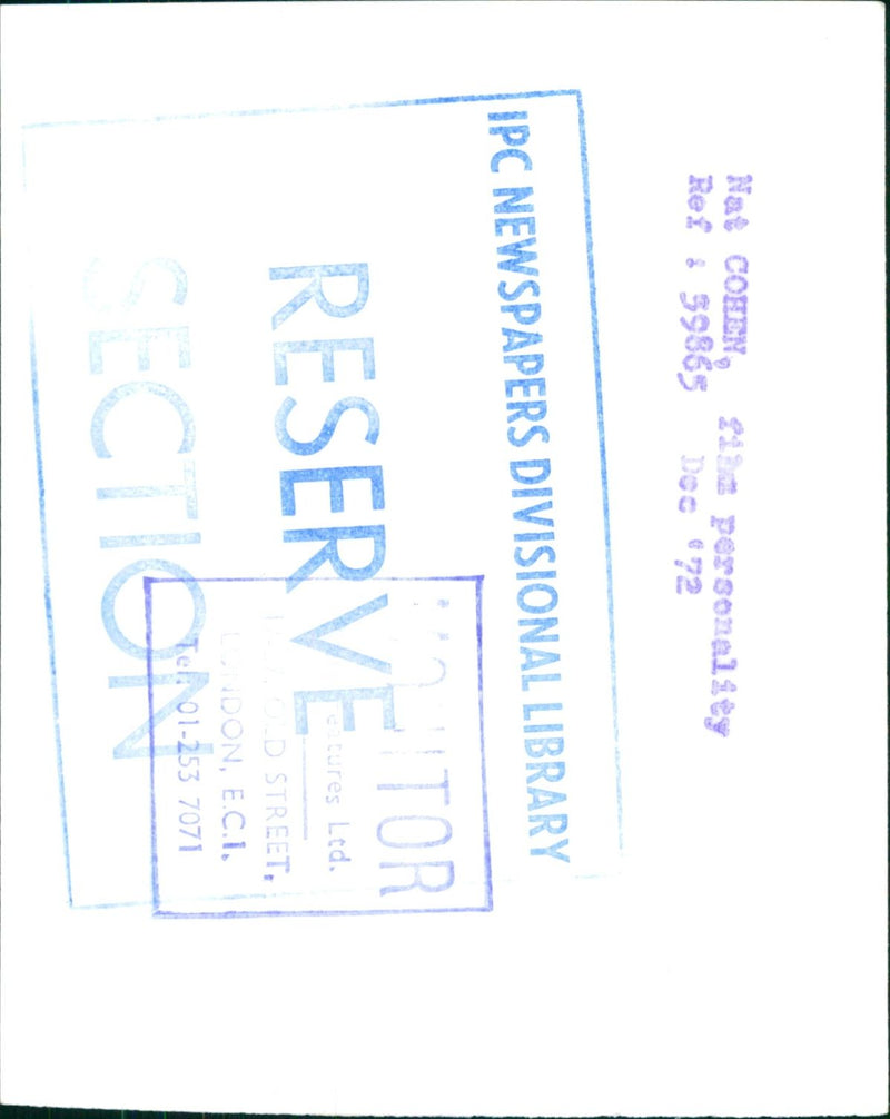 COHEN NAT FILM CO - REF PERSONALITY, STREET - Vintage Photograph