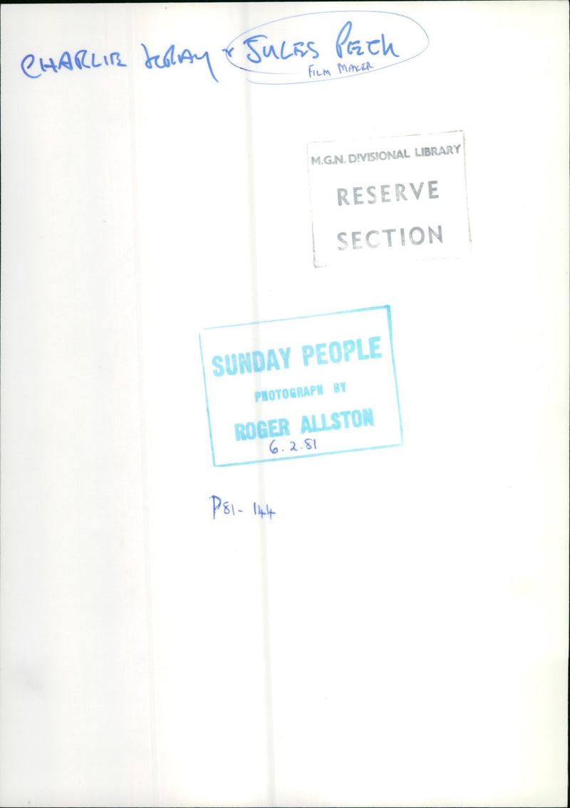 FILM PECK JULES MAKER - GRAY CHARLIE POOTH ALLSTON ROGER, PHOTOGRAPHY - Vintage Photograph