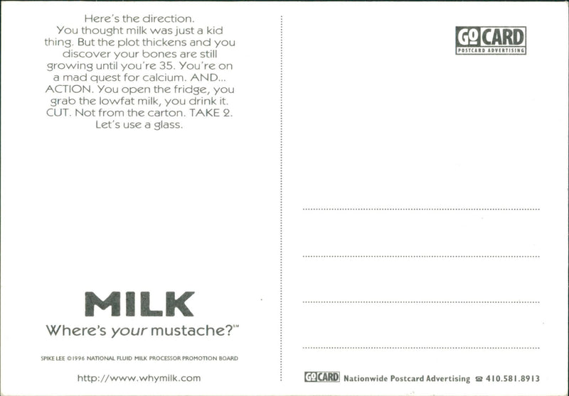 1996 - LEE SPIKE FILMS CARD POSTCARD ADVERTISING - Vintage Photograph