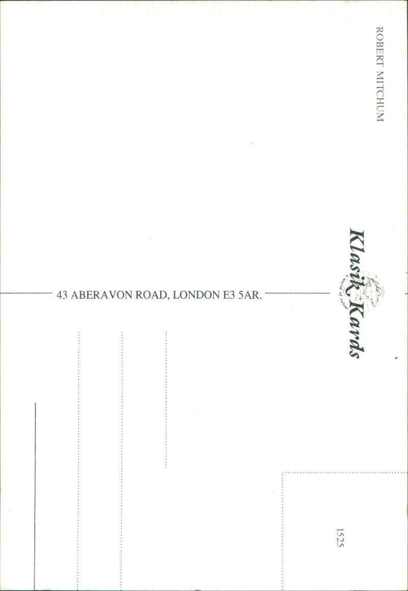 MITCHUM ROBERT FILMS - ABERAVON ROAD, LONDON - Vintage Photograph