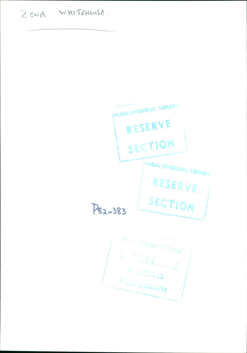 WHITE HOUSE ZENA MODEL - WHITEHOUSE MENONTON RESERVE - Vintage Photograph