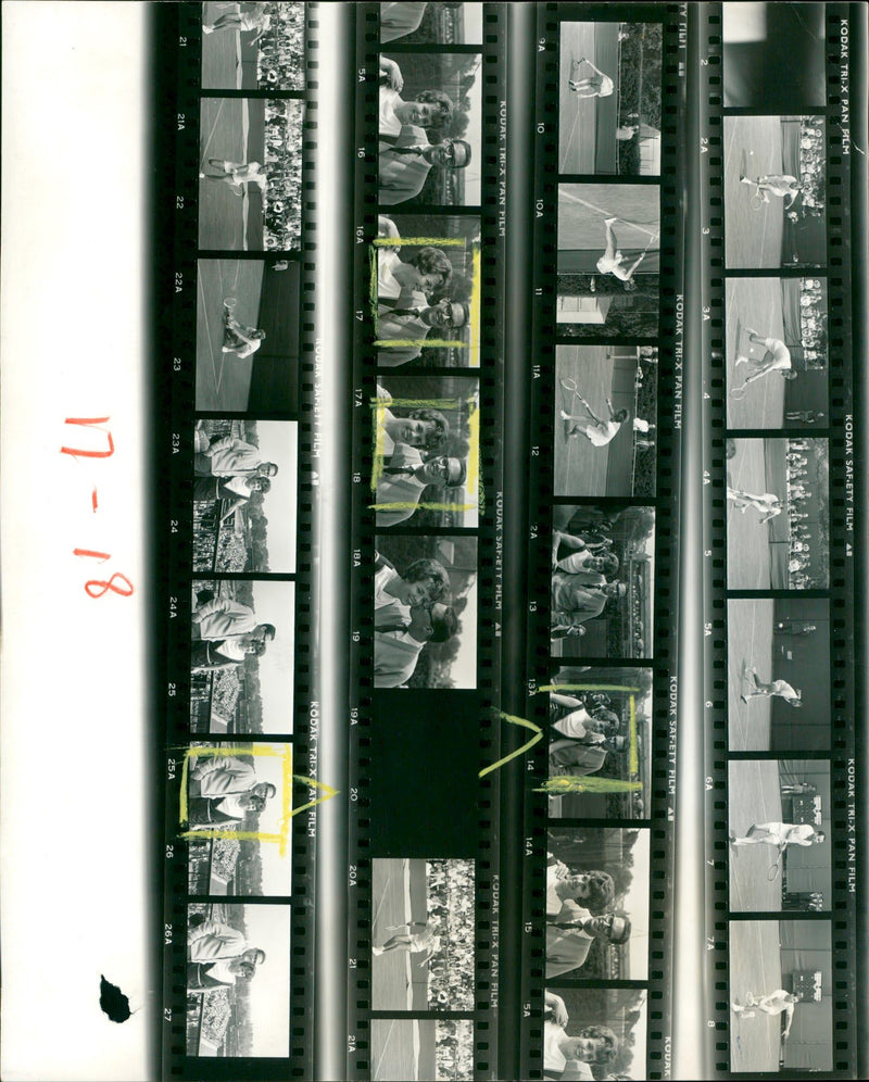 1964 - GRAEBNER CLARKE TENNIS ROLL TOM BROWN PICKARD, FILM - Vintage Photograph