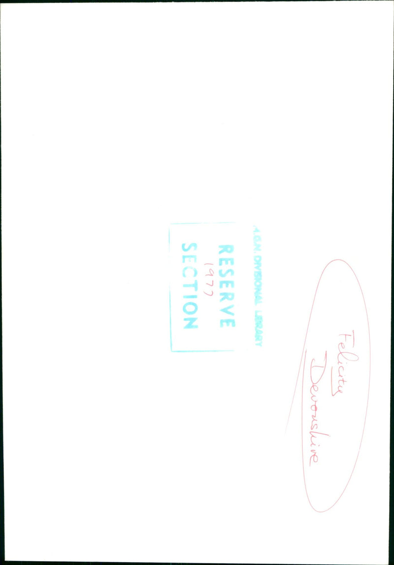 1972 - DEVONSHIRE FELICITY MODEL RESERVE SECTION - Vintage Photograph
