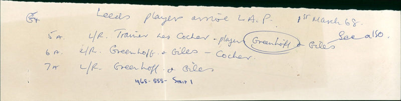 GREEN HOFF SIMMY FOOTBALL - MARCH LEEDS GILES, LA, FILM - Vintage Photograph