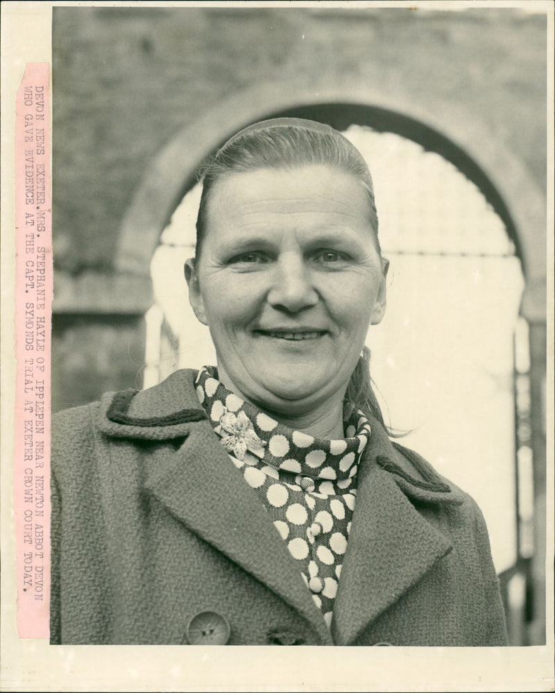 1973 - HAYLE MRS STEPHANE CAPT SYMONDS MURDER TRIAL IPC NEWSPAPERS DIVISIONAL - Vintage Photograph