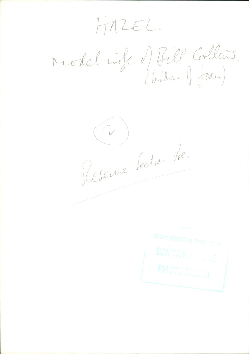 BILL MODEL HAZEL WIFE - Vintage Photograph