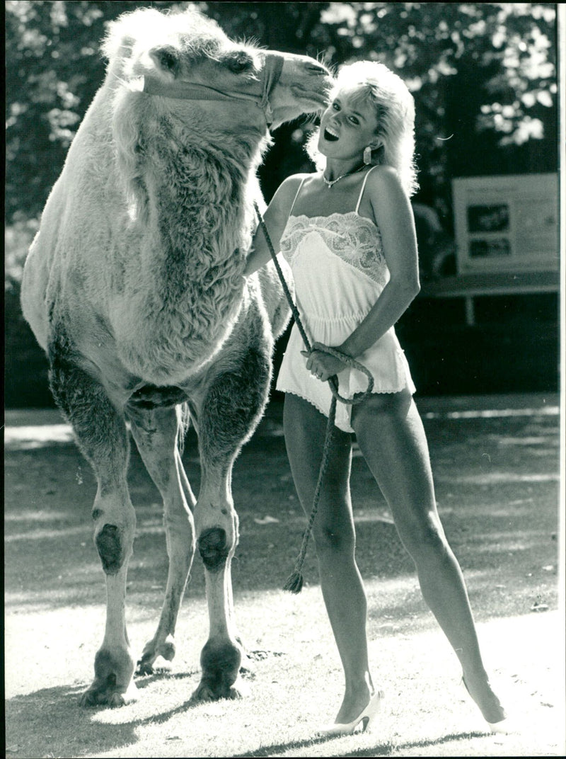 1986 - JAMES JANINE BEAUTY AUGUST MAGIC ANIMAL, LONDON, MODEL - Vintage Photograph