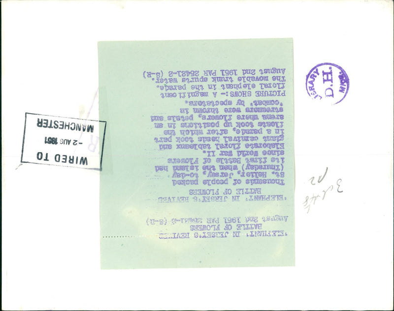 1951 - CHANNEL ISLES JERSEYS BLE KAUT FILMITN BY REUTER PA, II, WAR - Vintage Photograph