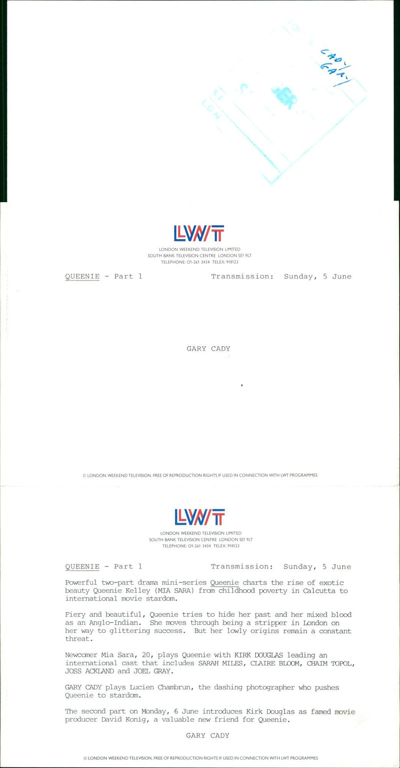 LOND HAEA - LONDON LVNT GAMY KONIG MIA MILES SARA SARAH DAVID GARY, MOVIE - Vintage Photograph