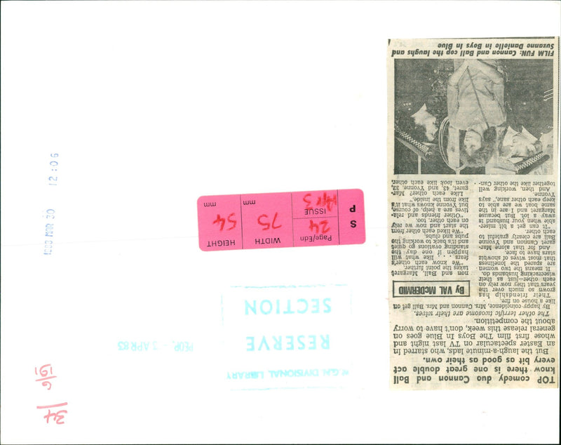 CANNON BALL COMEDIANS - TOP RESERVE SECTION COMEDY MM 1206, DUKE, FILM - Vintage Photograph