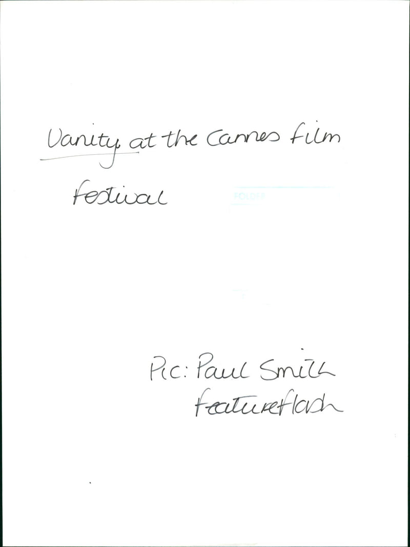 CAMES DANITY THE BY PAUL SMITH, FESTIVAL, FILM - Vintage Photograph