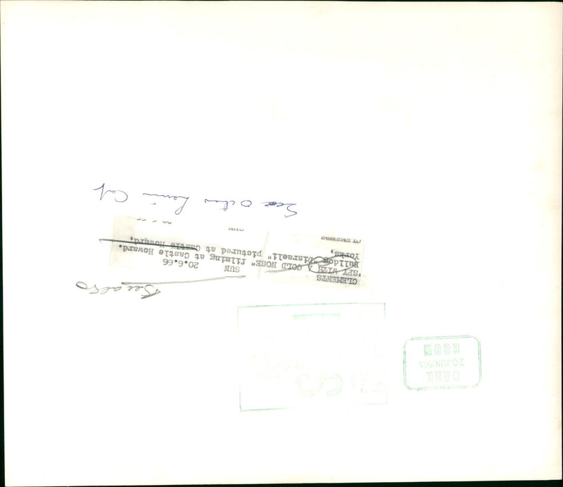 CASTLE HOWARD - ALSO SUN CLEMENTS SEE, FILMING - Vintage Photograph