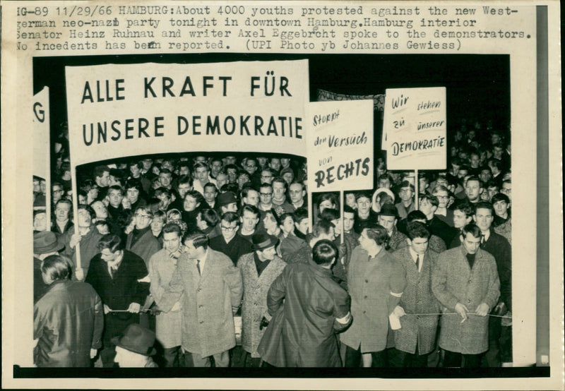 GERMANY POLITICAL FLACP EMBLEMS - WRITER - Vintage Photograph