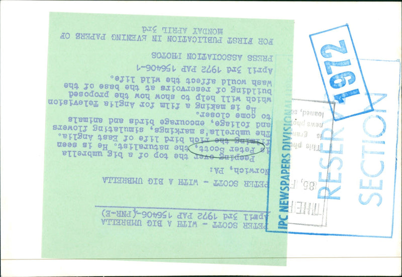 1972 - SCOTT PETER WITH PETER

, SHOW, FILM - Vintage Photograph