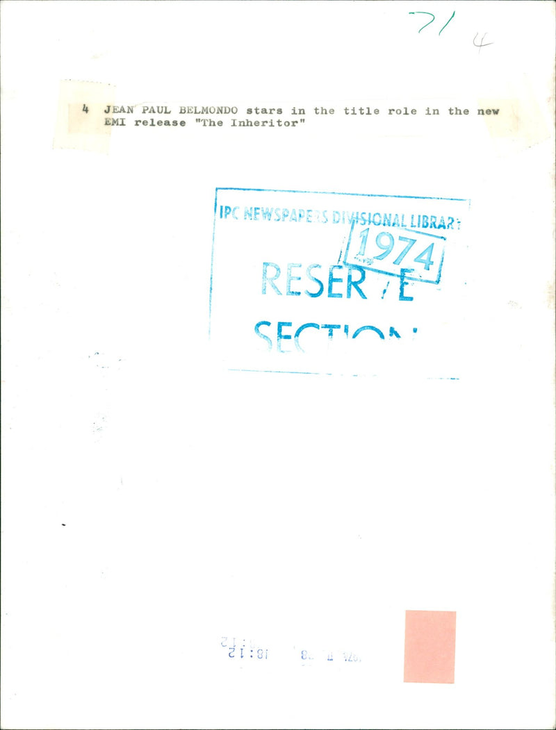 1974 - BELMONDO JEAN PAUL FILMS - Vintage Photograph