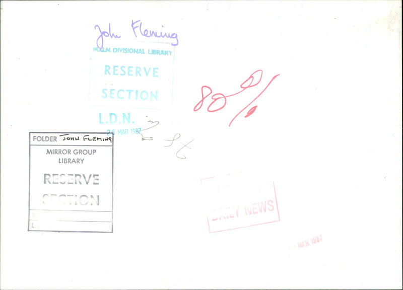 1987 - FLEMING JOHN ROBERT FLENING DAN DIVISIONAL ROBERT

, MOVIE - Vintage Photograph