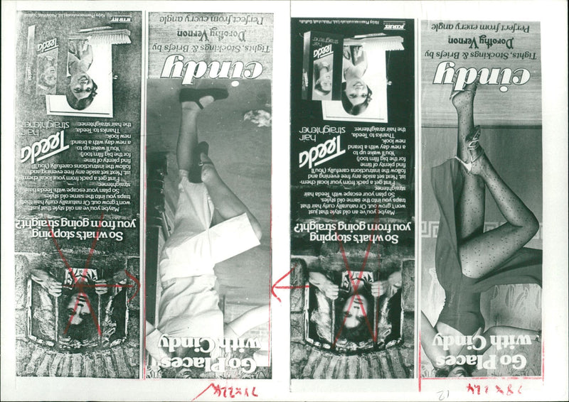 MEDCALF LYNN WOMAR PRONTST OVER COMMERCIAL ADVERTS - LIS NOTION, FILM - Vintage Photograph