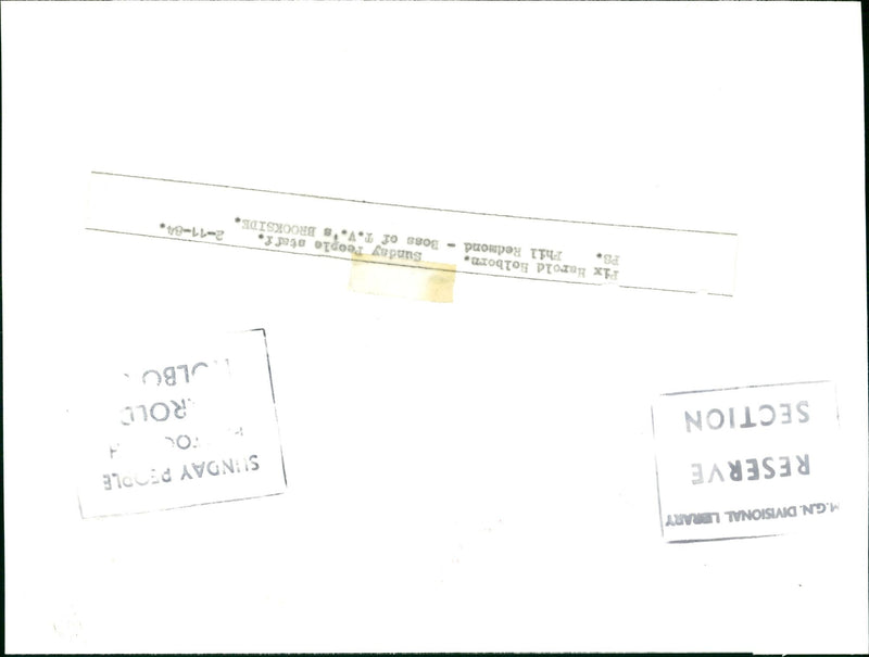 REDMOND PHIL SCRIPTWRITER - DIVISIONAL LIBRARY - Vintage Photograph