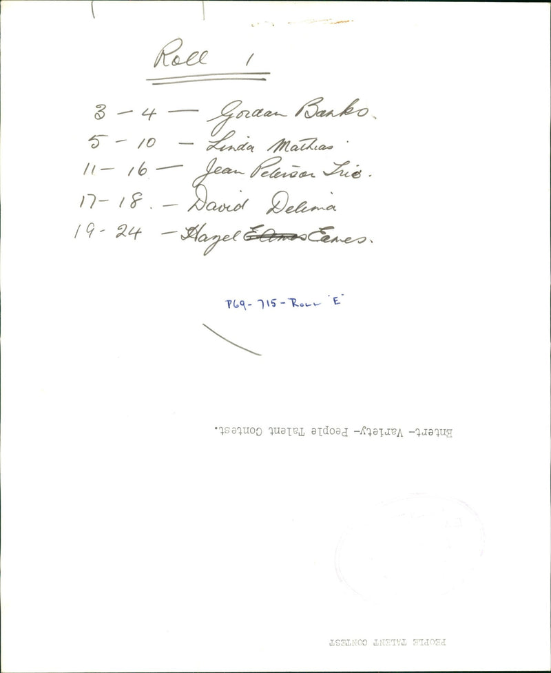 LINDA MATHIAS JEAN PETERSON TRIE SAFETY FILM DAVID - Vintage Photograph