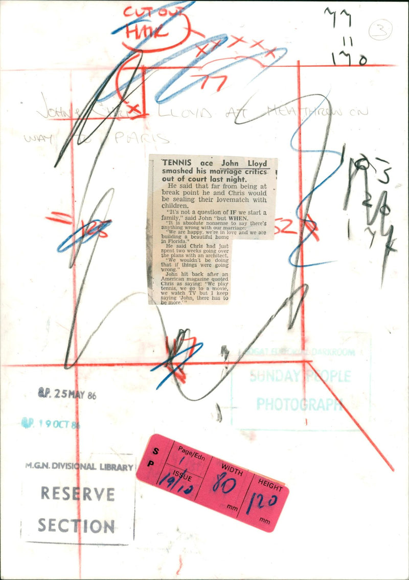 LLOYD JOHN TENNIS - PEAL FOX, MOVIE, AMERICAN - Vintage Photograph