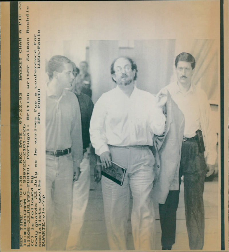 British writer Salman Rushdie - Vintage Photograph