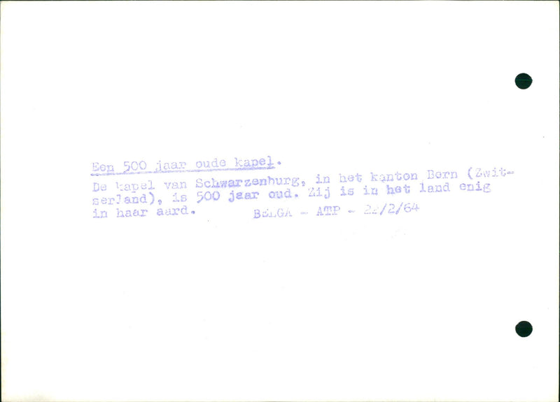 VANALAR OLD COUNTRY NATURE SCHWARZENBURG YEARS ANDI ITS BERN CANTON - Vintage Photograph