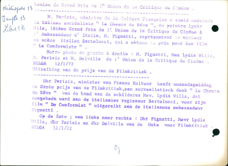 1972 NADE MANYE REMISE DROITE SCENE CHEMIN LYD LYDIA FRANCAISE FILM GRAND MARIE - Vintage Photograph