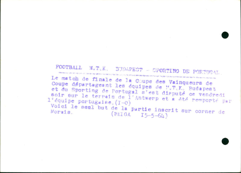 EQUIPES ETE VAINQUEURS MTK LES SAOL COUPE LANTWERP SEST VOICI POET FOOTBALL - Vintage Photograph
