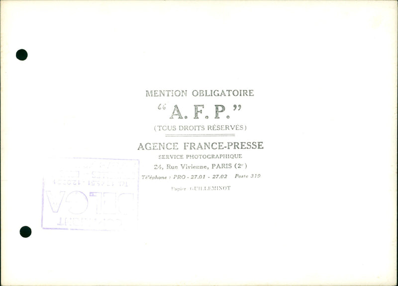 1959 SPORTIVE JOIN JUILLET RESERVES PAPER VIVIENNE POSTE PHOT PARIS FRANCE - Vintage Photograph