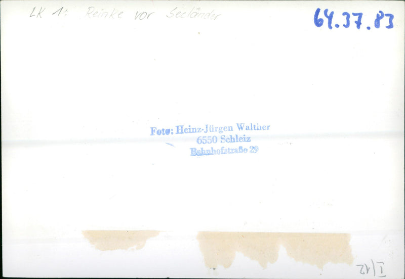 CHAMPIONSHIP SCHLEIZ REINKE FRONT SECLANDER HEINZ JURGEN FILM - Vintage Photograph