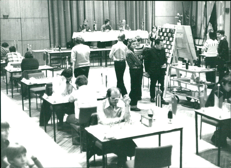 DRUCKKOMBE INT CHESS TOURNAMENT HALLE USCHE DRUCKKOMB - Vintage Photograph