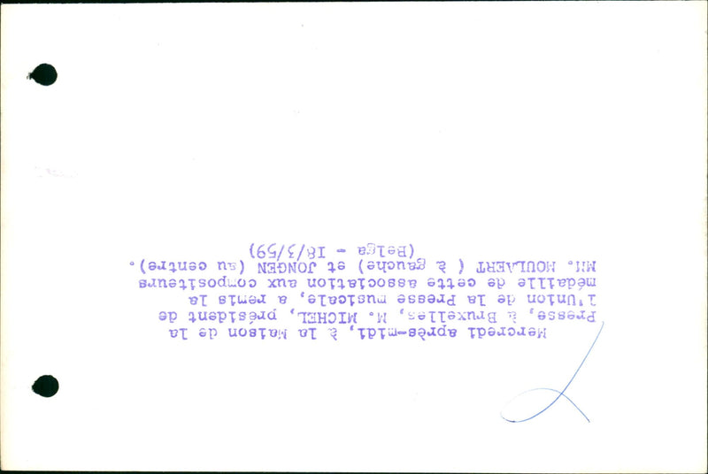 MERCREDI MAISON MOULAERT JONGEN MICHEL MUSICALE ACRES PRESS PRESIDENT - Vintage Photograph