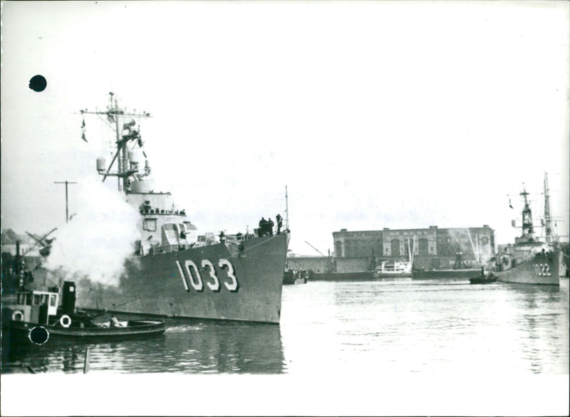 USS Claud Jones and USS Lester - Vintage Photograph