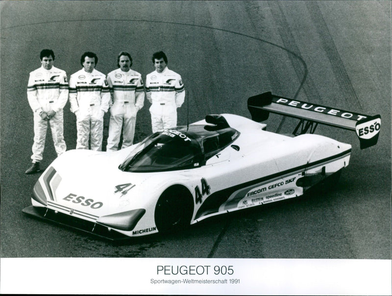 1991 ALLGEMEIN MOTOSPORT MICHELIN PEUGEOT SPORTS CAR WORLD CHAMPIONSHIP ALLGEMEI - Vintage Photograph