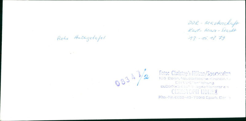 SCHAULAUFEN FESTIVAL BERLIN ZRCHNELL LAUNCH GERA SANETT POTZSCH LYMF FILM - Vintage Photograph