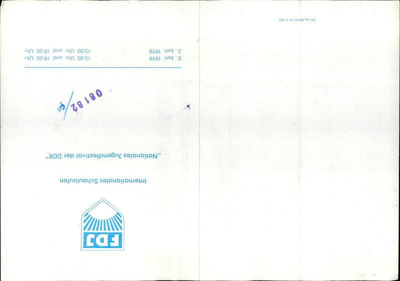 1979 YOUTH FESTIVAL FDJ INTERNATIONAL RUN NATIONAL YOUT PAUL FILM - Vintage Photograph