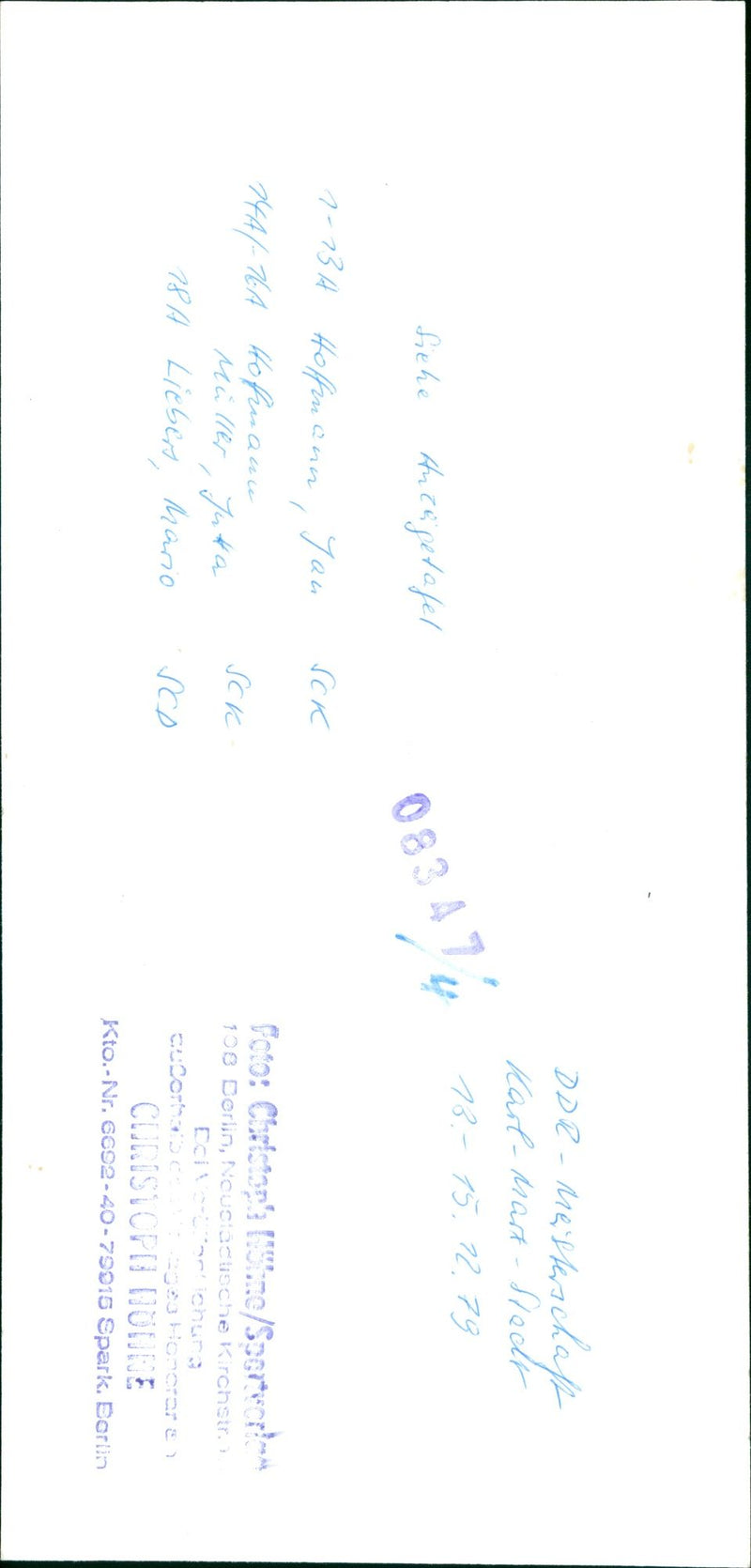 1980 GERMANY HAIL ANCAGE BOARD ANN INANCE LLER JUTTA SCK CHR FILM - Vintage Photograph