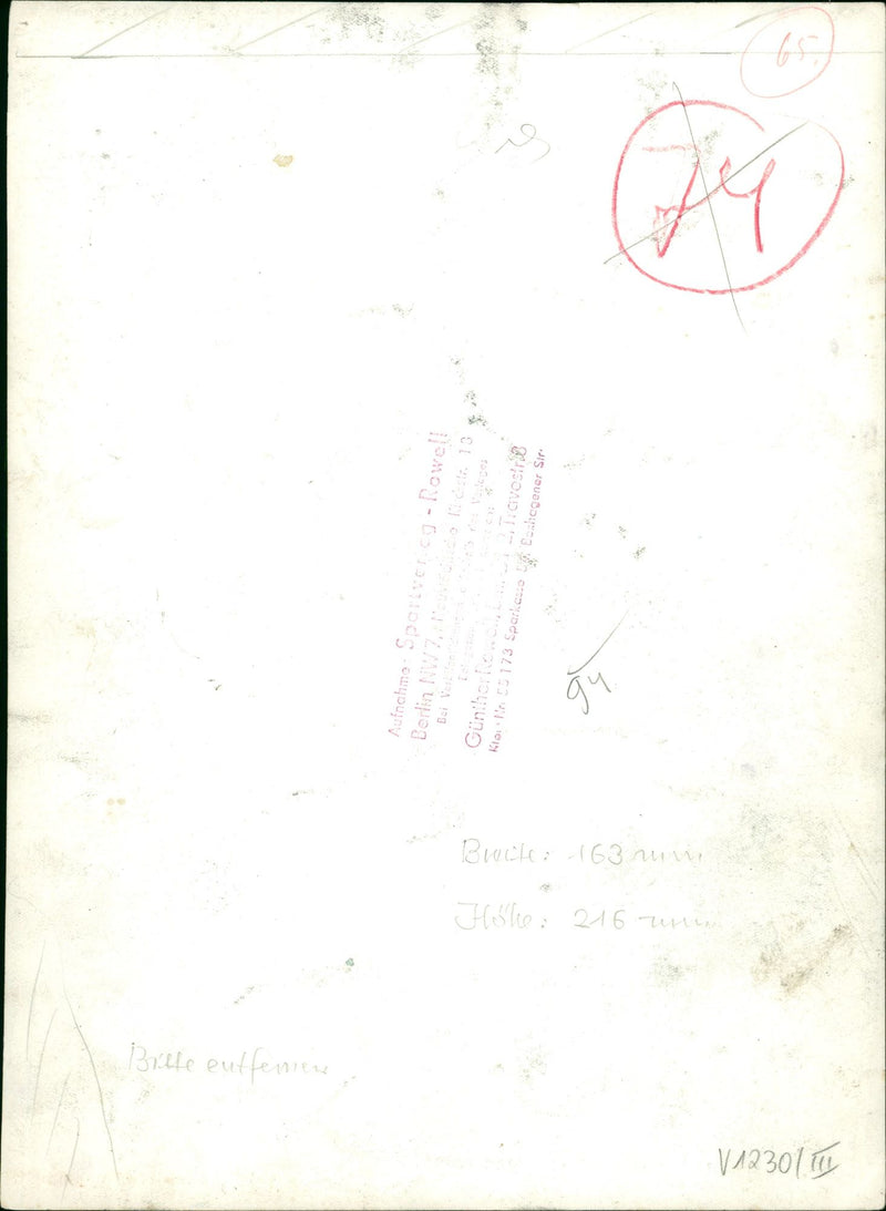 1966 MARTINI PRESS JOBANNES BERNDT DRESDEN ALACISSTRAE TEL OSTSCHEC MOVIE - Vintage Photograph