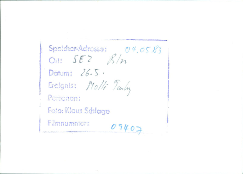 MOLI PANDANG SEZ BERLIN FILM DIRECTED - Vintage Photograph