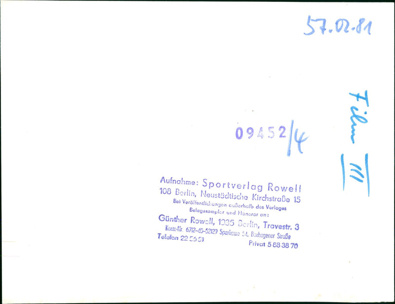 REGATTA BETTINA SODR DDA CER WALTHE STRESS FILM - Vintage Photograph