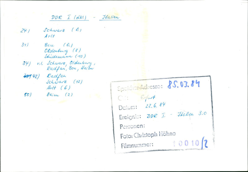 1984 DDR HILIEN LATEST VERSION GERMAN MUSIC - Vintage Photograph