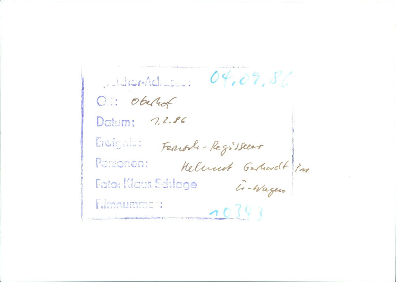 1986 FILM DIRECTED ERCIO FERROLLE GERMAN - Vintage Photograph