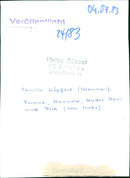 VERB GERMAN HEINZ KUNZET GABFERT GLAUCHAU MESTER ROOI YVONNE MANUELA AND - Vintage Photograph