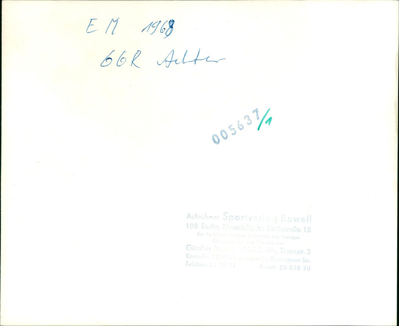 1968 FILM SHOT BERLIN GERMANY RELEASED GUNTHER - Vintage Photograph
