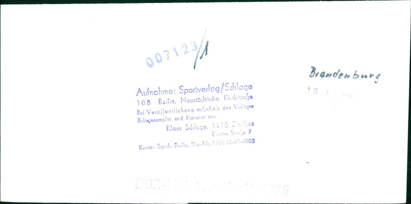 BRAN BURG FILM RELEASED SHOT BERLIN GERMANY CONS - Vintage Photograph