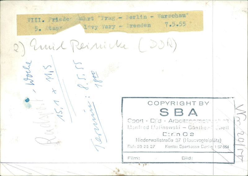 PRAGUE INVY VARY ERLIN WARSAW DRESDEN UMID REINICKE CSD JOSH YAY DOKON FILM - Vintage Photograph