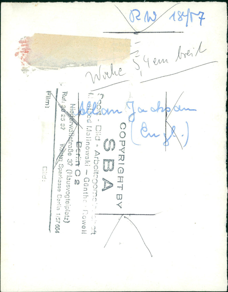 FRANCAIS NIEDERWALTSTRAE HAUSVOGTEIPLATZ RUF ACCOUNT SPARKASSE FILM ENGLAND - Vintage Photograph