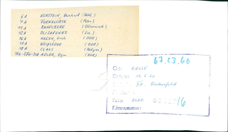 PEACEKEEPING XILL FRECTEUSFAHRT KLAR FILM KUHMSTEDT ERICH - Vintage Photograph