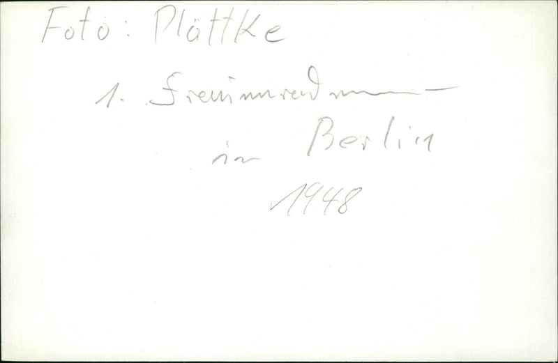 1948 WOMEN PLOTTKE FREUINUEREND BERLIN RAD GDR - Vintage Photograph