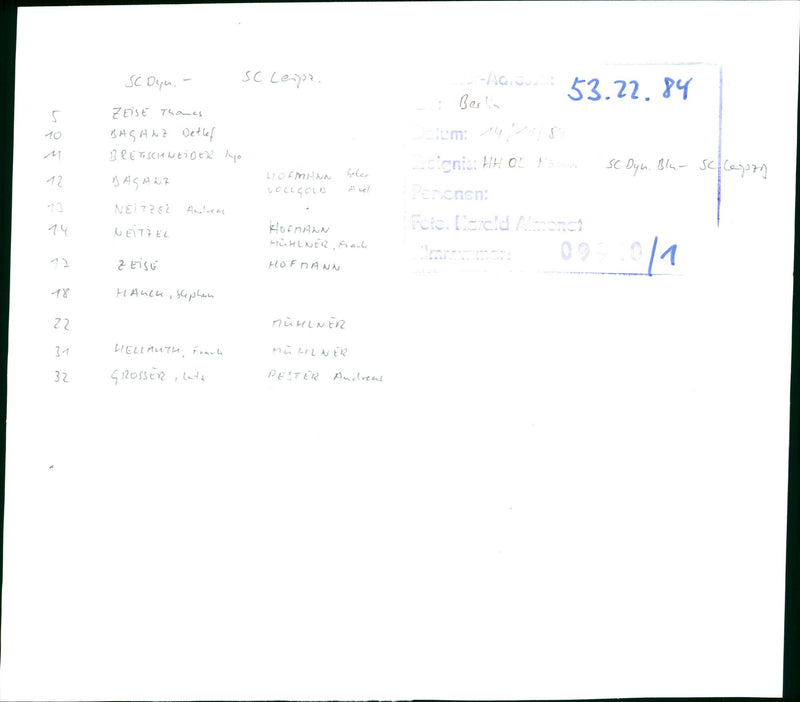 SCONNAW BERLIN SCLEIPZIG DYN LEIP ALL CUT BERL ZEISE FILM - Vintage Photograph